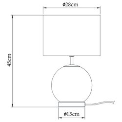 Sobremesa Carpari Latón Crista 1 X 60W E-27