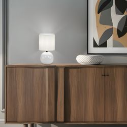 Sobremesa Ceramica Zión Blanco 1 X 40W E-14