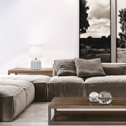 Sobremesa Darren Blanco/Gris 1 X 40W E-14