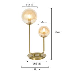 Sobremesa Galaxia Latón Ambar 2 X 28W G-9