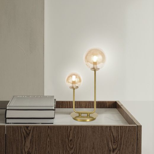 Sobremesa Galaxia Latón Ambar 2 X 28W G-9