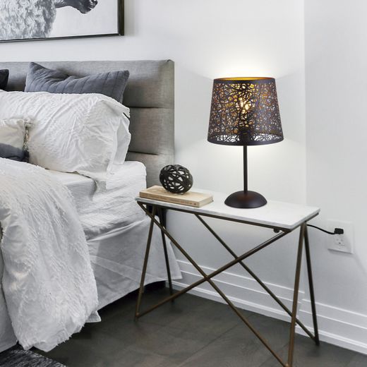 Sobremesa Grasse  Negro-Oro 1 X 60W E-27