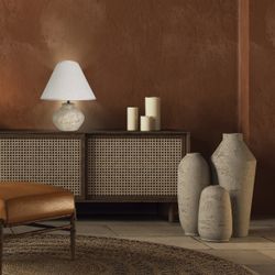 Sobremesa Larry Piedra Beig 1 X 40W E-14