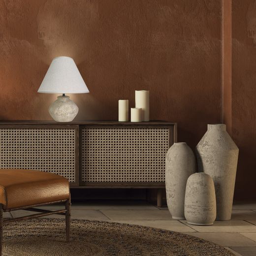 Sobremesa Larry Piedra Beig 1 X 40W E-14