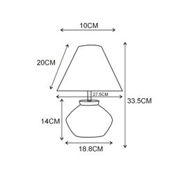 Sobremesa Larry Piedra Gris 1 X 40W E-14