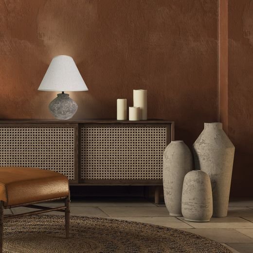 Sobremesa Larry Piedra Gris 1 X 40W E-14