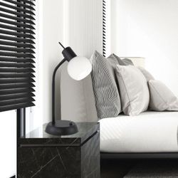 Sobremesa Opal Negro Mate 1 X 40W E-14