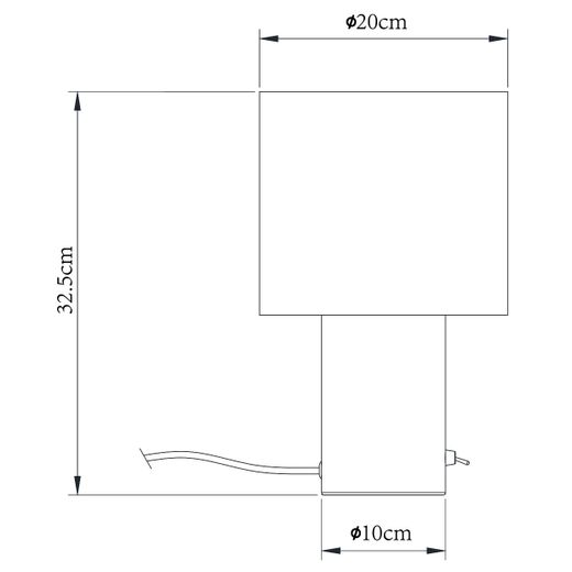 Sobremesa Oria Latón 1 X 60W E-27