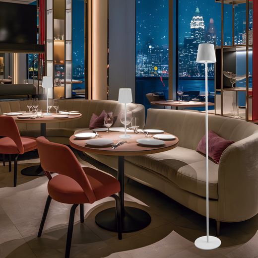 Sobremesa-Pie Sunset Blanco Led 5W - Bateria Recargable