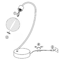 Sobremesa Rolo Cromo 1 X 40W G-9