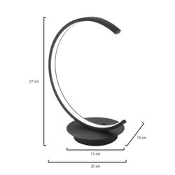 Sobremesa Uber Negro Mate Led 8W 760Lm 4000K