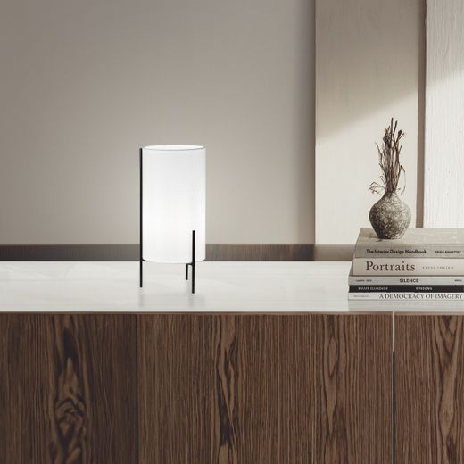 Sobremesa Virgil Blanco/Negro 1 X 40W E-14