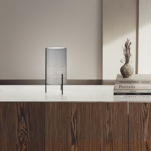 Sobremesa Virgil Gris/Negro 1 X 40W E-14