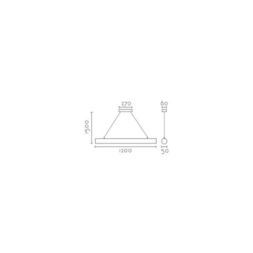 Lámpara colgante TITAN Lumiere Largo 120 Ancho 5 Alto 150