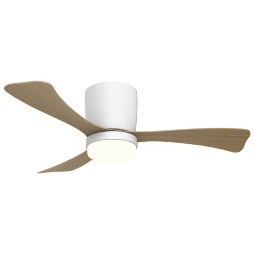 Ventilador Kent Blanco Madera 107Cm 3 Palas Led 24w