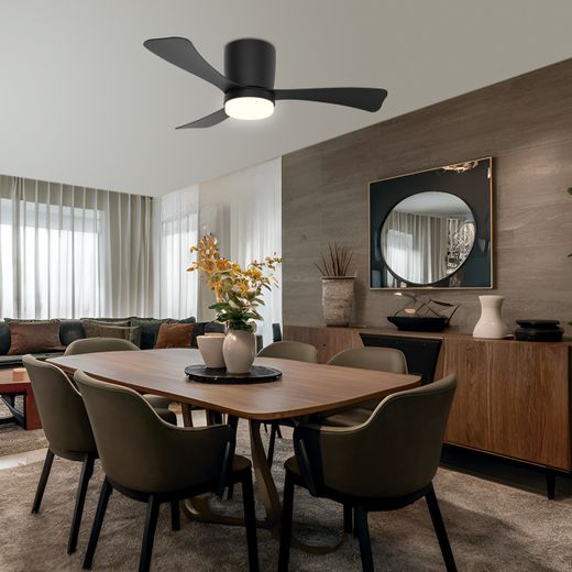 Ventilador Kent Negro 107Cm 3 Palas Led 24w