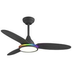 Ventilador Mahon Negro 107Cm 3 Palas