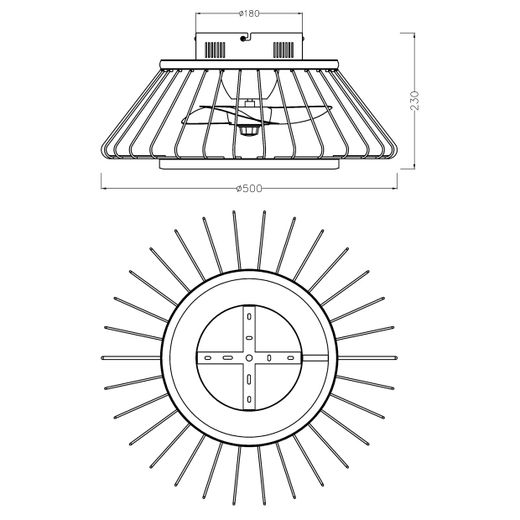 Ventilador Malabo Negro 50 Cms