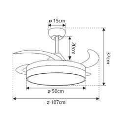 Ventilador Malta Cuero 50 Cm 3 Palas