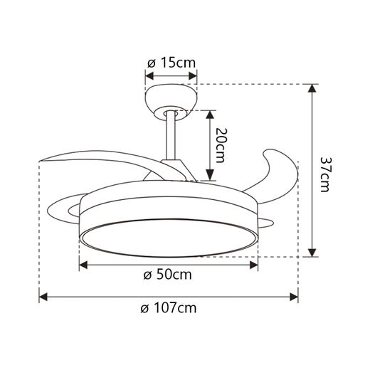 Ventilador Malta Cuero 50 Cm 3 Palas