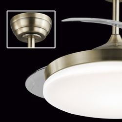 Ventilador Mini Malta Cuero 40 Cm 3 Palas