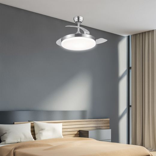 Ventilador Mini Malta Niquel 40 Cm 3 Palas