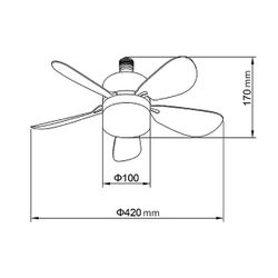 Ventilador Nano Blanco 40Cms 5 Palas - E-27