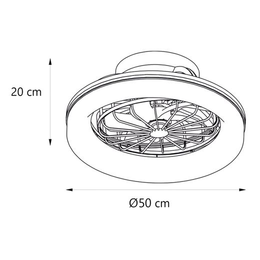 Ventilador Ramses Blanco 50X20Cms - 40W