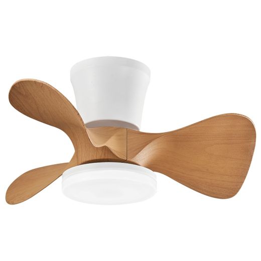 Ventilador Siux Blanco-Madera 56 Cm 3 Palas