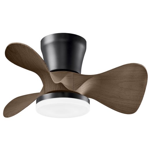 Ventilador Siux Negro-Madera 56 Cm 3 Palas