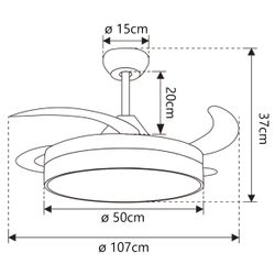 Ventilador Togo Blanco 50Cms 3 Palas
