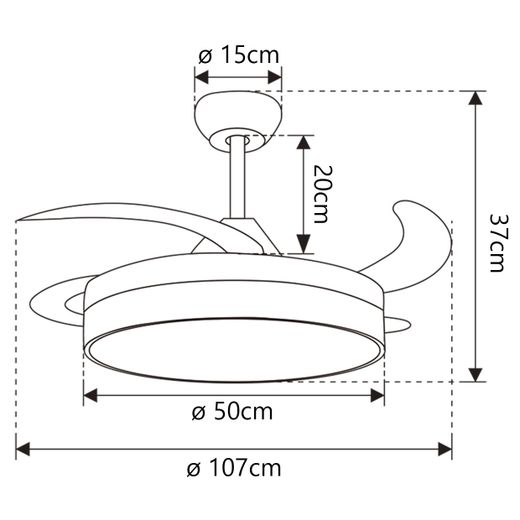 Ventilador Togo Plata 50Cms 3 Palas