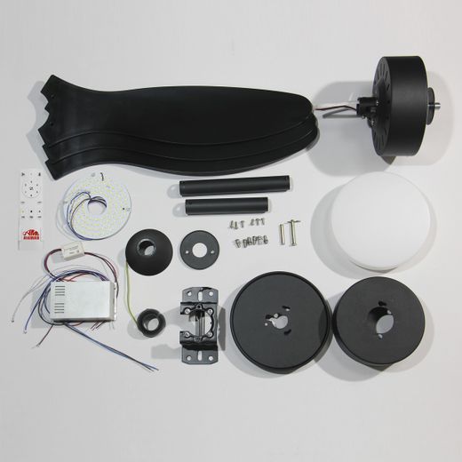 Ventilador Valcano Negro 107 Cm 3 Palas