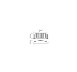Aplique de pared Yuca Lumiere Largo 50 Ancho 12 Alto 17